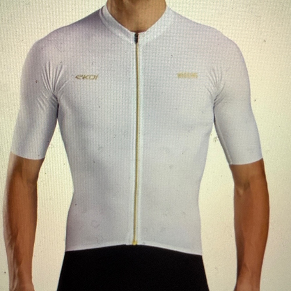 Bradley Wiggins x Ekoi White & Gold Cycling Jersey
